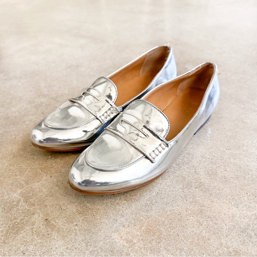 J. Crew Factory  Women’s Metallic Loafers